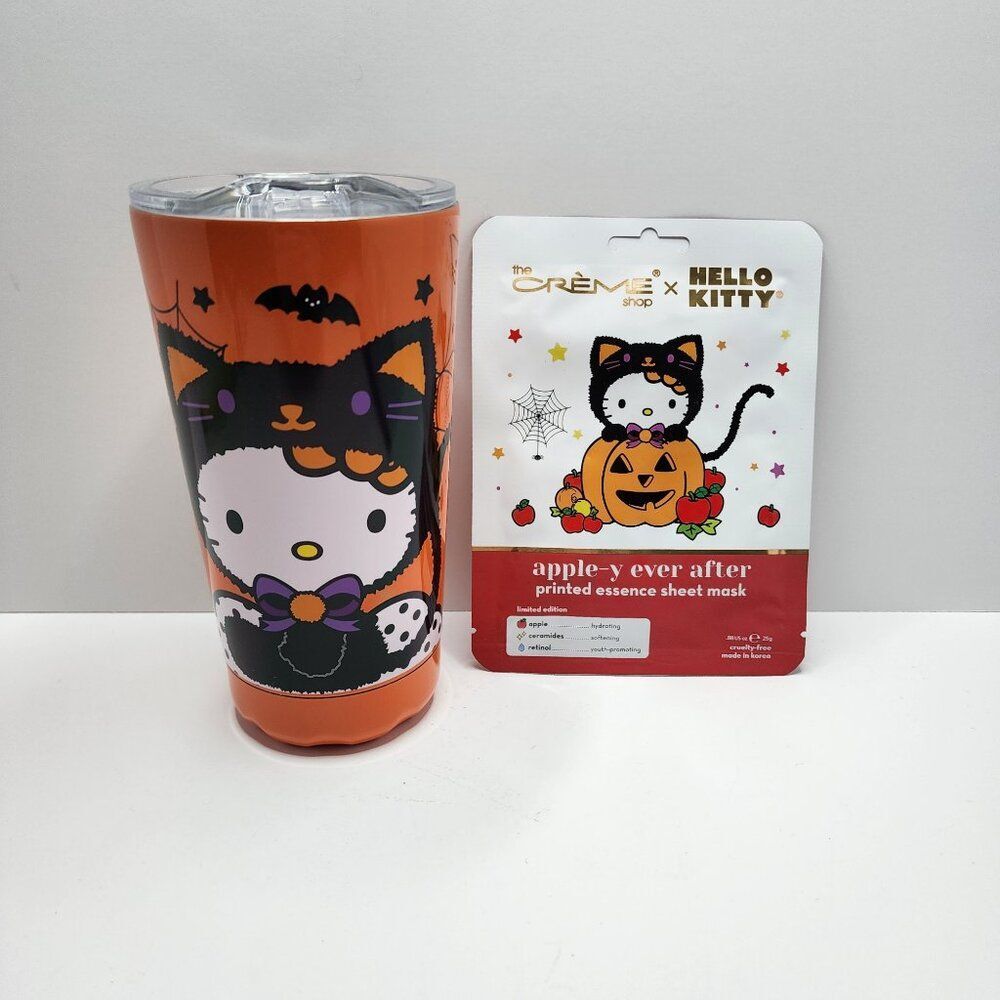Hello kitty stainless steel tumbler | reusable, insulated | Halloween black cat